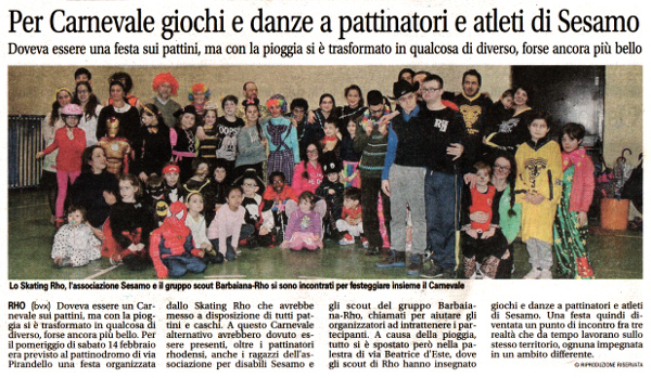 Carnevale 2015 Sesamo e Skating Rho